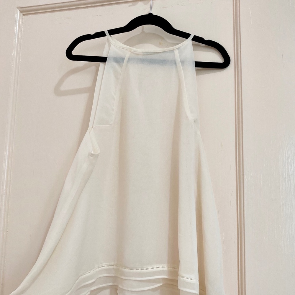 Zara// Cream halter blouse